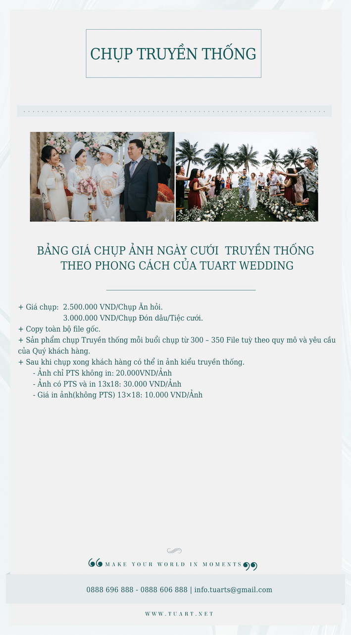 CHỤP TRUYỀN THỐNG CƯỚI