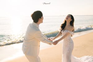 Album ảnh cưới đẹp bình minh biển
