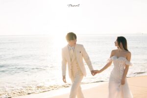 Album ảnh cưới đẹp bình minh biển
