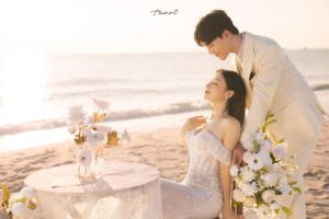 Album ảnh cưới đẹp bình minh biển